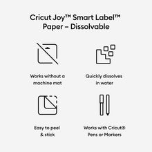 CRICUT | Joy Smart Label Paper - Dissolvable, White