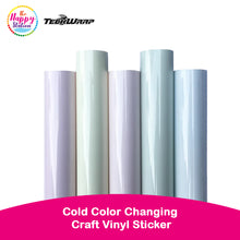 TECKWRAP | Cold Color Changing Craft Vinyl Sticker, adhesive vinyl sticker decal, Clear 12" x 12"
