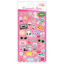 AMERICAN CRAFTS | Damask Love Life's A Party Mini Puffy Stickers 42/Pkg