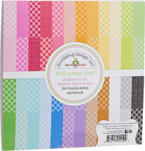 DOODLEBUG DESIGN | Gingham Linen Rainbow Petite Print Paper Pad, 6"x6"