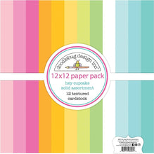 DOODLEBUG DESIGN | Textured Cardstock, Hey Cupcake Solid Assortment, 12"x12"