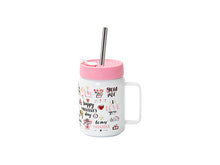 ULTIMA | Sublimation Straight Stainless Steel Mason Jar w/ handle and silicone lid, 16oz/480ml