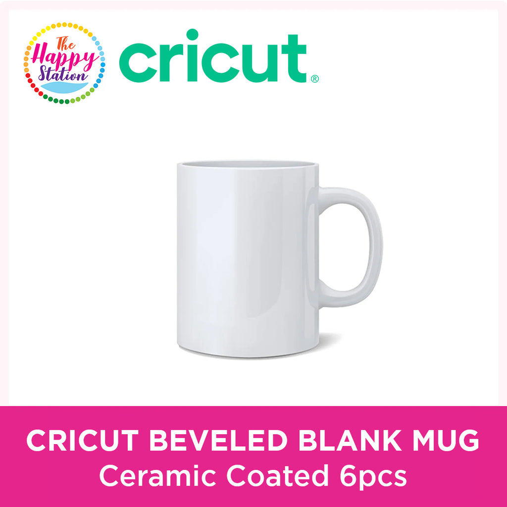  Cricut Beveled Blank Mug, Ceramic-Coated, Dishwasher