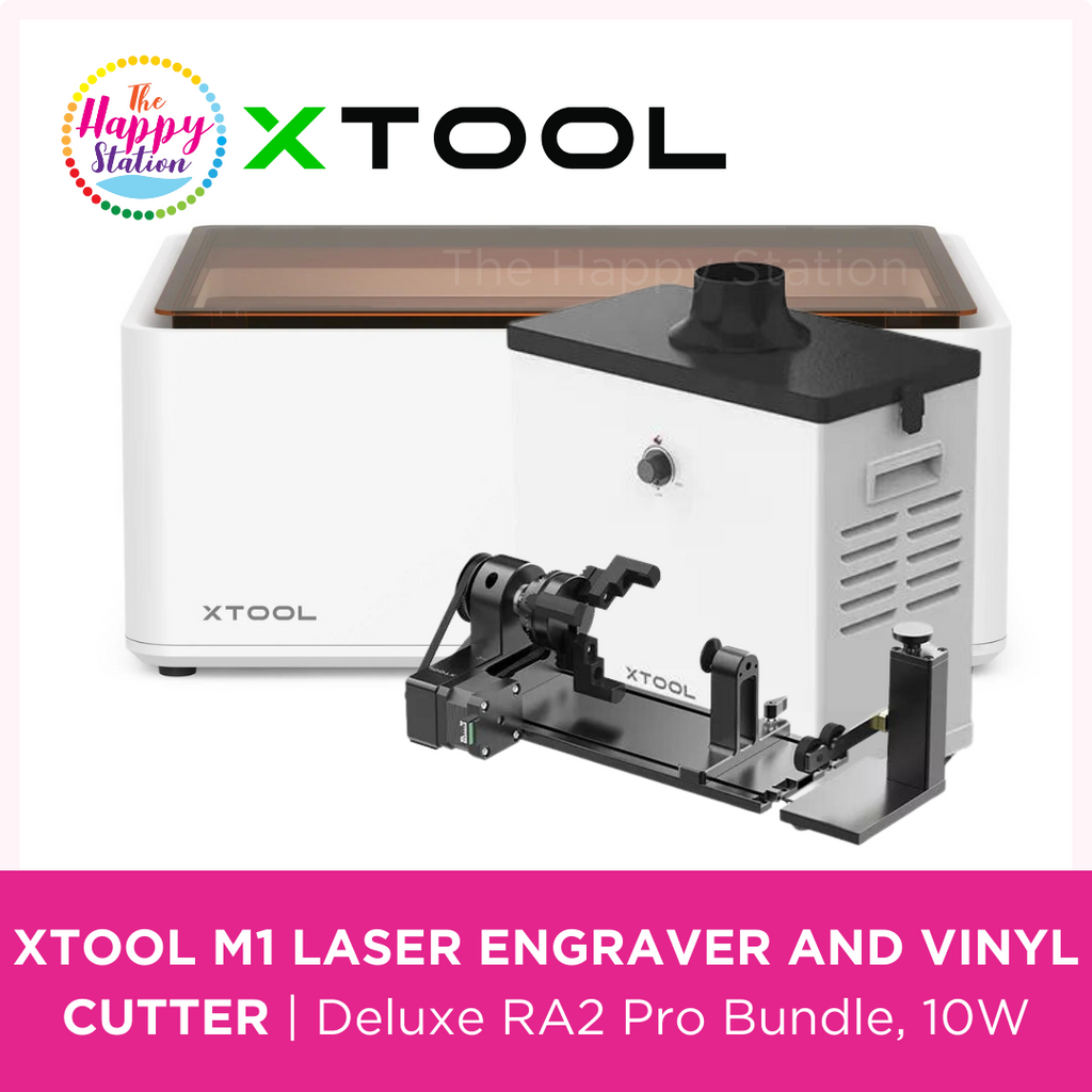 xTOOL, M1 Laser Engraver and Vinyl Cutter, Deluxe Bundle - 10W, The Happy  Station