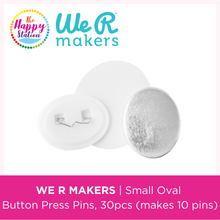 WE R MAKERS | Small Oval Button Pins, 30pcs (makes 10 pins)