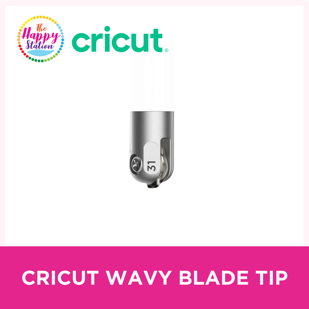 Wavy Blade Tip + QuickSwap Housing for Cricut Maker/Maker 3, Stainless Steel Rotary Blade, 2.0 mm L / 0.8 mm H, Add Wavy Edges to Any DIY Artwork, Ori