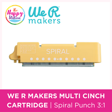 WE R MAKERS | Multi Cinch Cartridge - Spiral Punch, 3:1