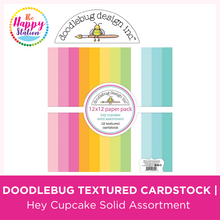 DOODLEBUG DESIGN | Textured Cardstock, Hey Cupcake Solid Assortment, 12"x12"