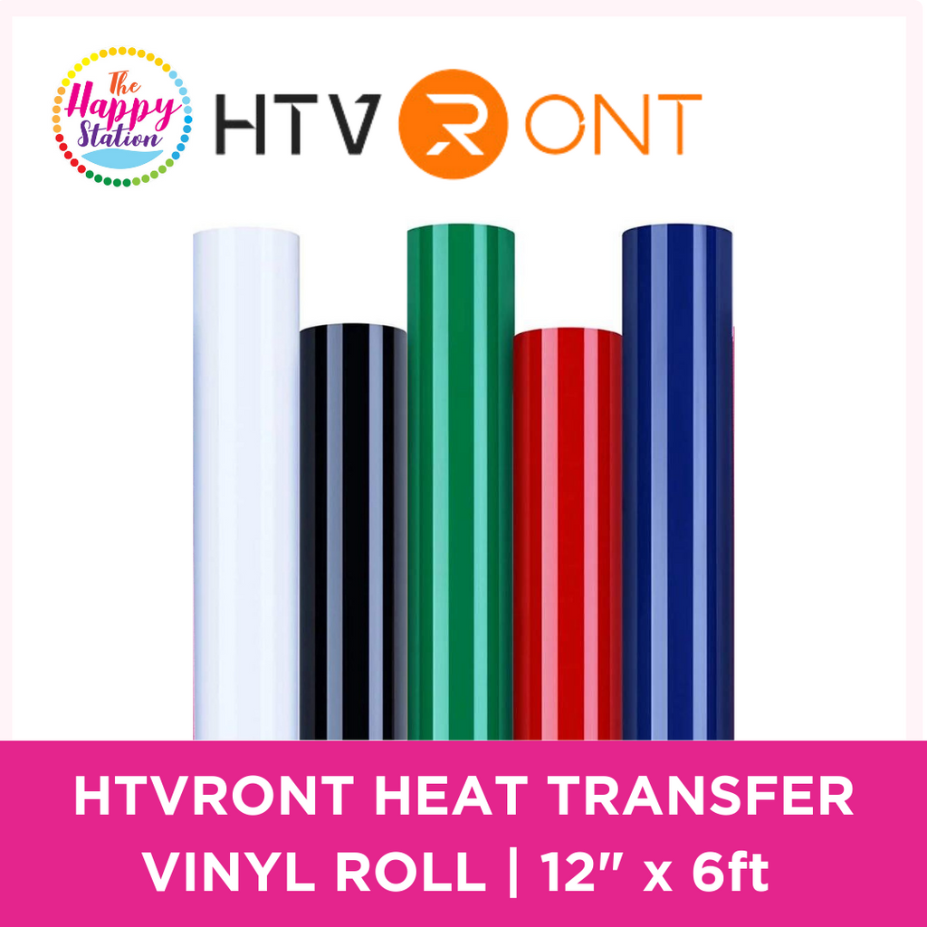 HTVRONT | Heat Transfer Vinyl, White 12" x 6ft | The Happy Station ...