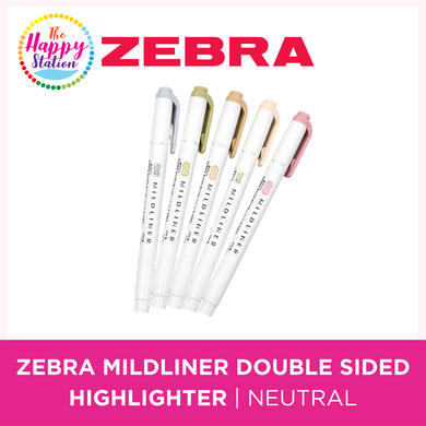 ZEBRA | Mildliner Double-Sided Highlighter - Fine/Bold - 5 Natural Color Set