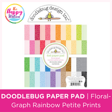 DOODLEBUG DESIGN | Floral Graph Rainbow Petite Prints Paper Pad, 6"x6"