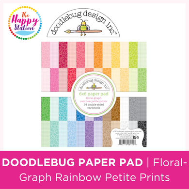 DOODLEBUG DESIGN | Floral Graph Rainbow Petite Prints Paper Pad, 6