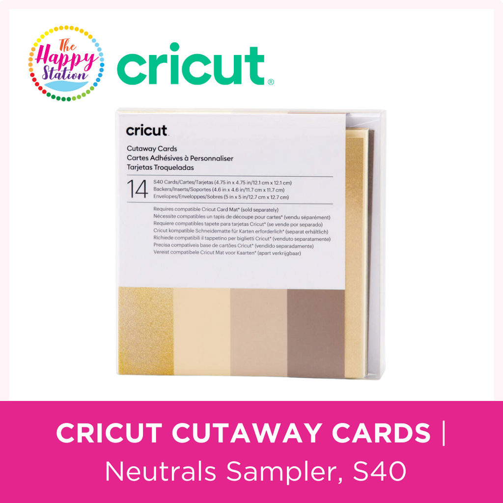 Cricut Cutaway Cards Triple Neutral Sampler S40 Bundle