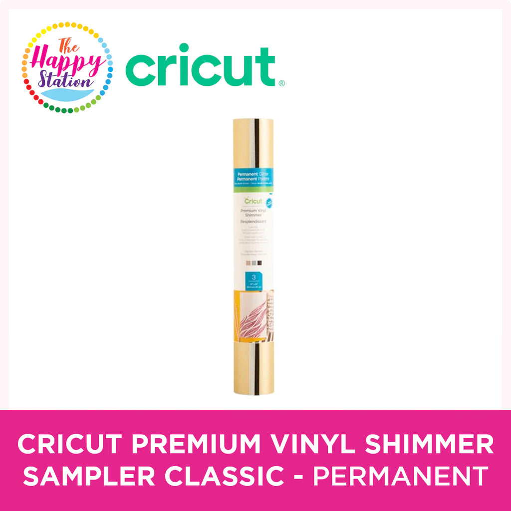 Cricut Premium Vinyl™ Shimmer Sampler, Classics Permanent The Happy