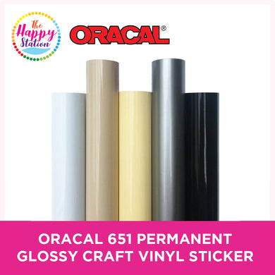 Oracal 651 Permanent Glossy Vinyl (for Cricut, Silhouette, and other cutting machines)