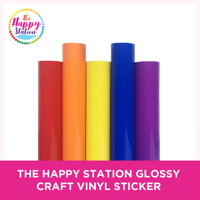 THE HAPPY STATION | Glossy Adhesive Craft Vinyl Sticker