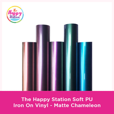 THE HAPPY STATION | Soft PU Iron On Vinyl, Matte Chameleon