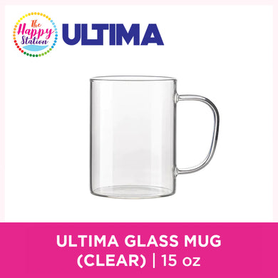 ULTIMA | Glass Mug, Clear - 15oz/450ml