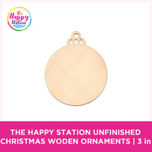 THE HAPPY STATION | Unfinished Christmas Wooden Ornaments