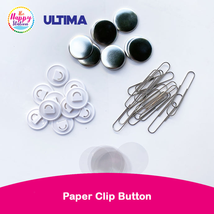ULTIMA | Paper Clip Button, 10 sets per pack