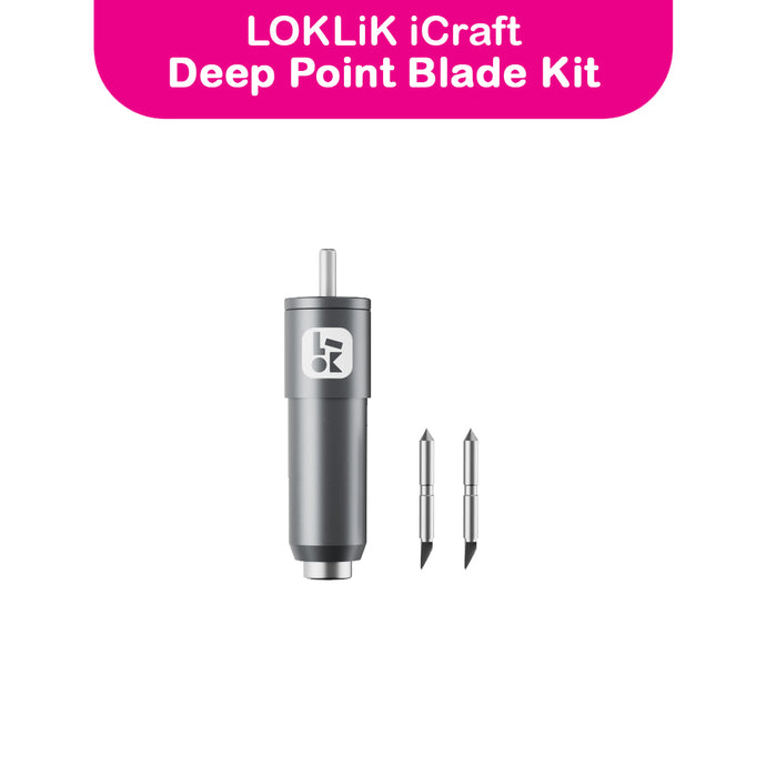 LOKLIK | Deep-Point Blade Kit - 2Pcs Deep-Point Cut Blade and Housing