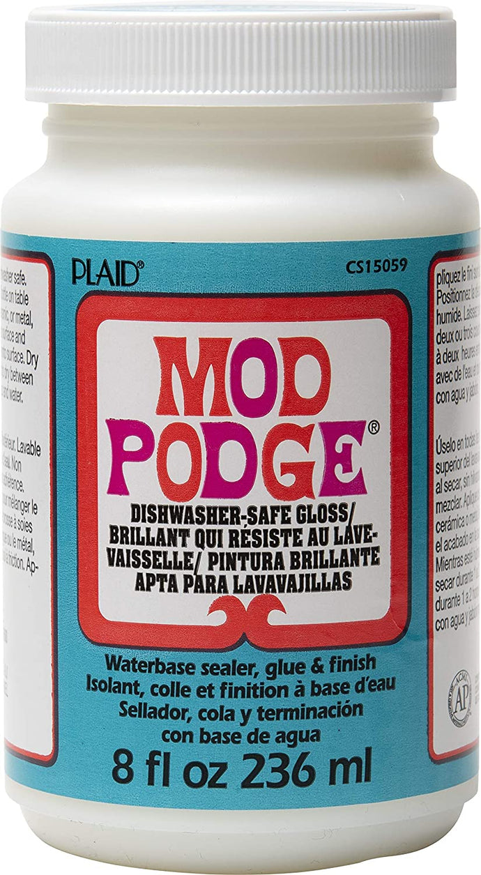 MOD PODGE | Dishwasher Safe Water based Sealer, Glue and Finish (8 fl oz)