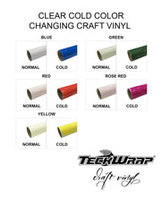 TECKWRAP | Cold Color Changing Craft Vinyl Sticker, adhesive vinyl sticker decal, Clear 12" x 12"