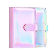 THE HAPPY STATION | Holographic Color PU Leather Cover Ring Binder Planner, A6