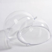 Plastic Clear Christmas Tree Ornaments Fillable Opennable in 8cm/10cm
