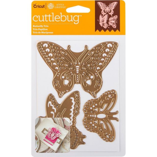 Cricut Cuttlebug Cut & Emboss Dies Anna Griffin Butterfly Trio