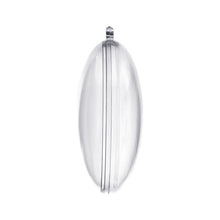 THE HAPPY STATION | Clear Plastic Oblate Christmas Tree Ornaments Fillable & Opennable