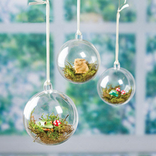 Plastic Clear Christmas Tree Ornaments Fillable Opennable in 8cm/10cm