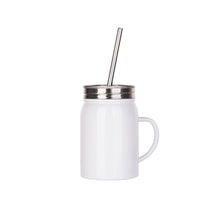ULTIMA | Sublimation Stainless Steel Mason Tumbler with Straw, 17oz/500ml
