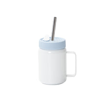 ULTIMA | Sublimation Straight Stainless Steel Mason Jar w/ handle and silicone lid, 16oz/480ml