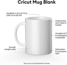 CRICUT | Blank Mug, Ceramic-Coated, 6pcs
