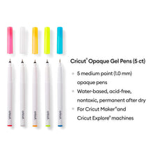 CRICUT | Opaque Gel Pens - Pink/White/Orange/Yellow/Blue, 1.0mm (5 ct)