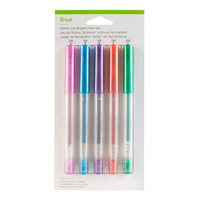 CRICUT | Glitter Gel Pen Set, Brights (5 ct.)