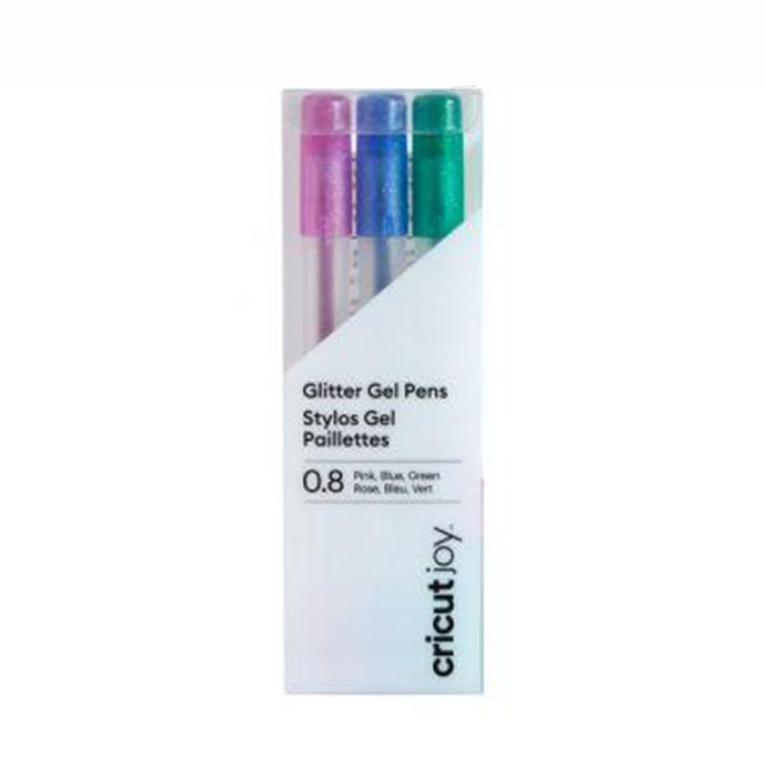 CRICUT | JoyGlitter Gel Pens - Pink/Blue/Green, 0.8 mm (3 ct)