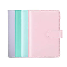 THE HAPPY STATION | Macaron Color PU Leather Cover Ring Binder Planner, A6