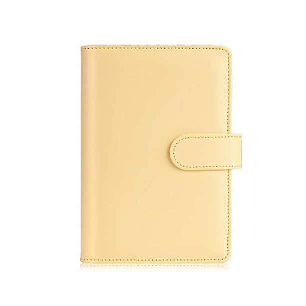 THE HAPPY STATION | Macaron Color PU Leather Cover Ring Binder Planner, A6