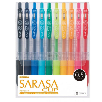 ZEBRA | Sarasa Clip Gel Ink Rollerball Pens, 0.5mm (10ct)