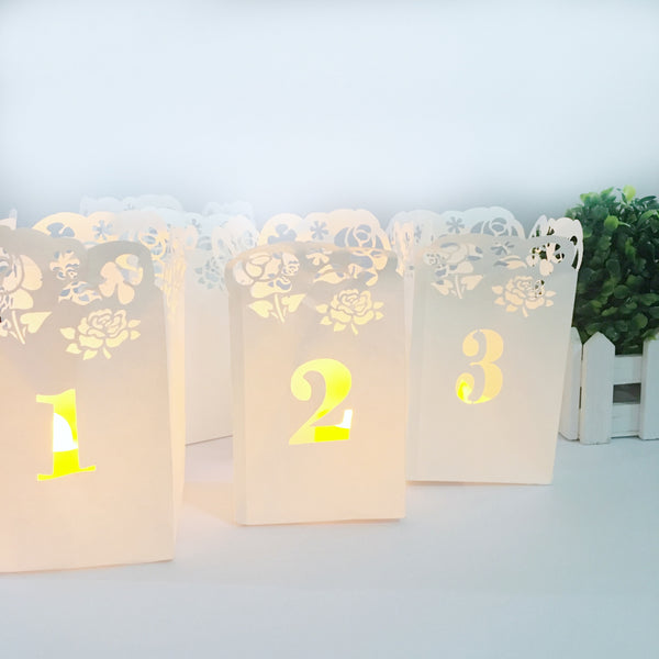 Easy DIY Table Number Luminaries