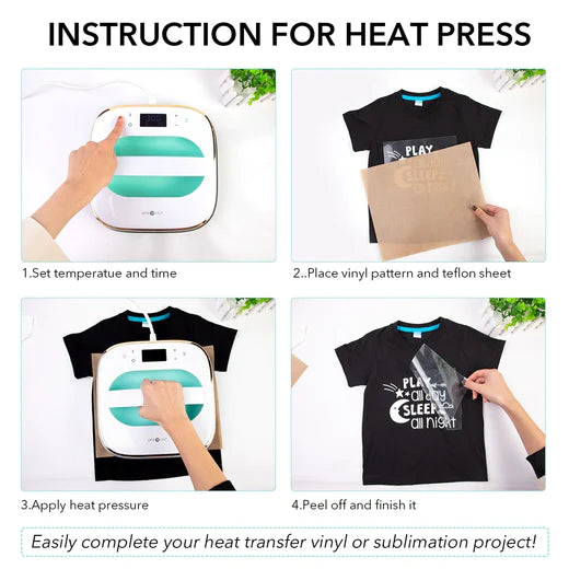 HTVRONT Heat Press Machine 10X10 +20 Sheets Heat Transfer Paper