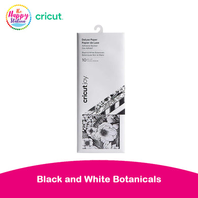 CRICUT | Joy Adhesive-Backed Deluxe Paper, Black and White Botanicals