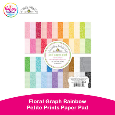 DOODLEBUG DESIGN | Floral Graph Rainbow Petite Prints Paper Pad, 6