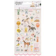 AMERICAN CRAFTS | Maggie Holmes Market Square Puffy Stickers 41/Pkg