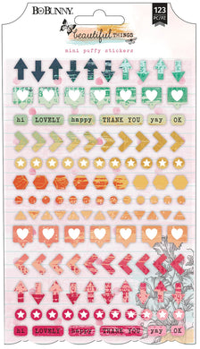 AMERICAN CRAFTS | Beautiful Things Puffy Stickers, 123/Pkg