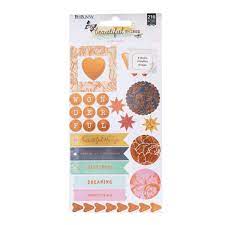 AMERICAN CRAFTS | Beautiful Things Sticker Book 8/Sheets - w/ copper foil