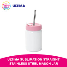 ULTIMA | Sublimation Stainless Steel - no handle mason jar w/ silicone lid, 16oz/480ml