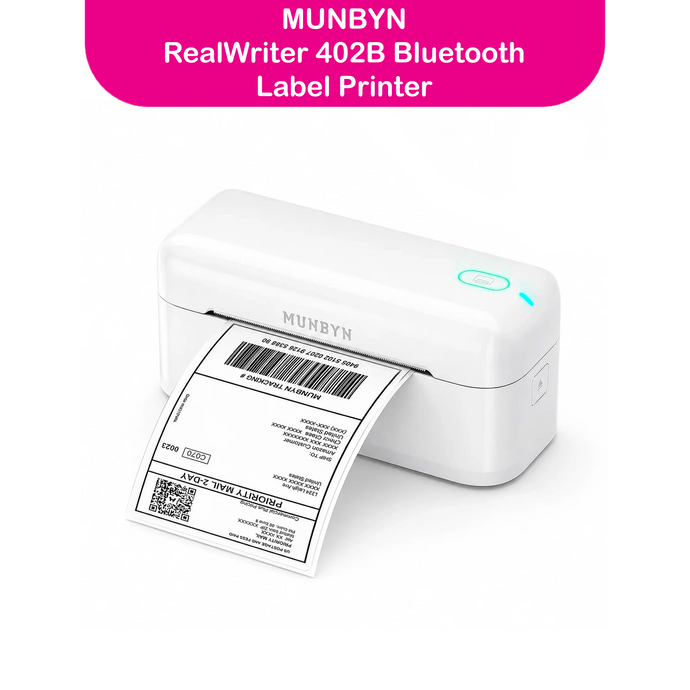 MUNBYN RealWriter 402B Bluetooth Label Printer